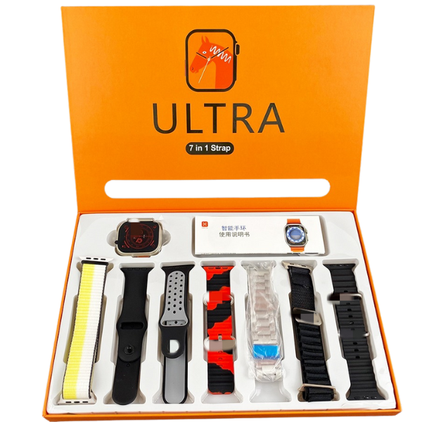 Latest 7in1 Ultra Smart Watch 7 Straps Watch