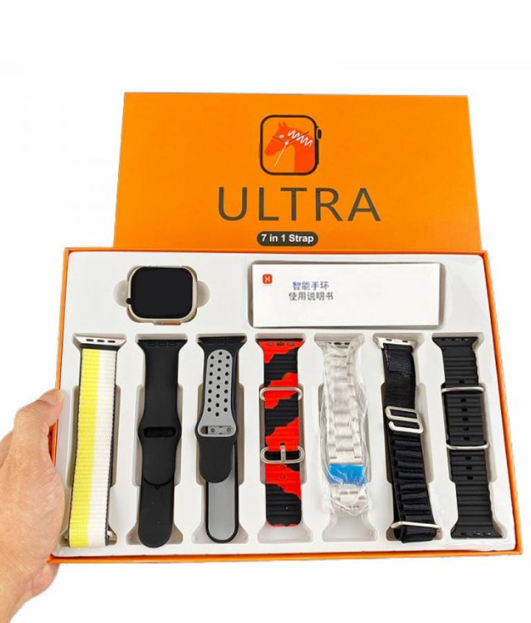 Latest 7in1 Ultra Smart Watch 7 Straps Watch