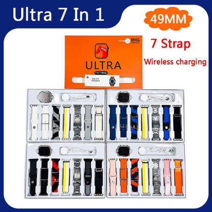 Latest 7in1 Ultra Smart Watch 7 Straps Watch