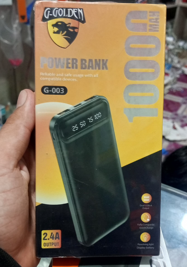 G-Golden Power bank||model:-G-003|10000mah